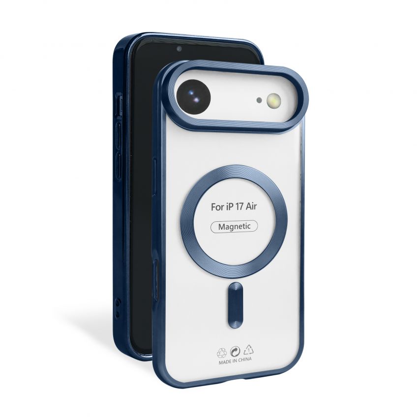 Чехол с функцией MagSafe для Apple iPhone 17 Air dark blue (07) матовый