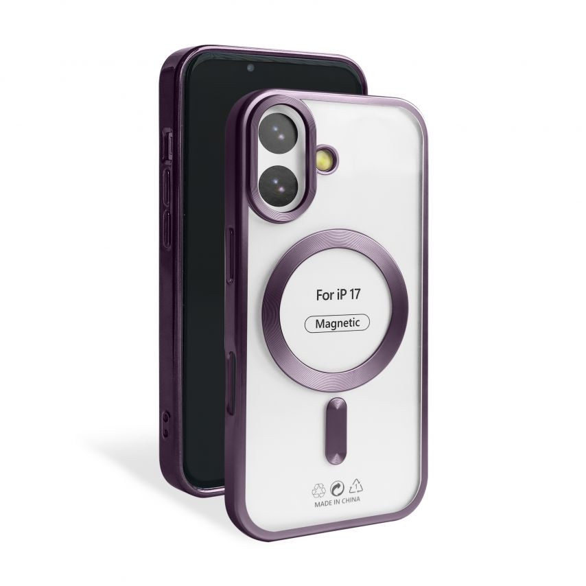 Чехол с функцией MagSafe для Apple iPhone 17 violet (02) матовый