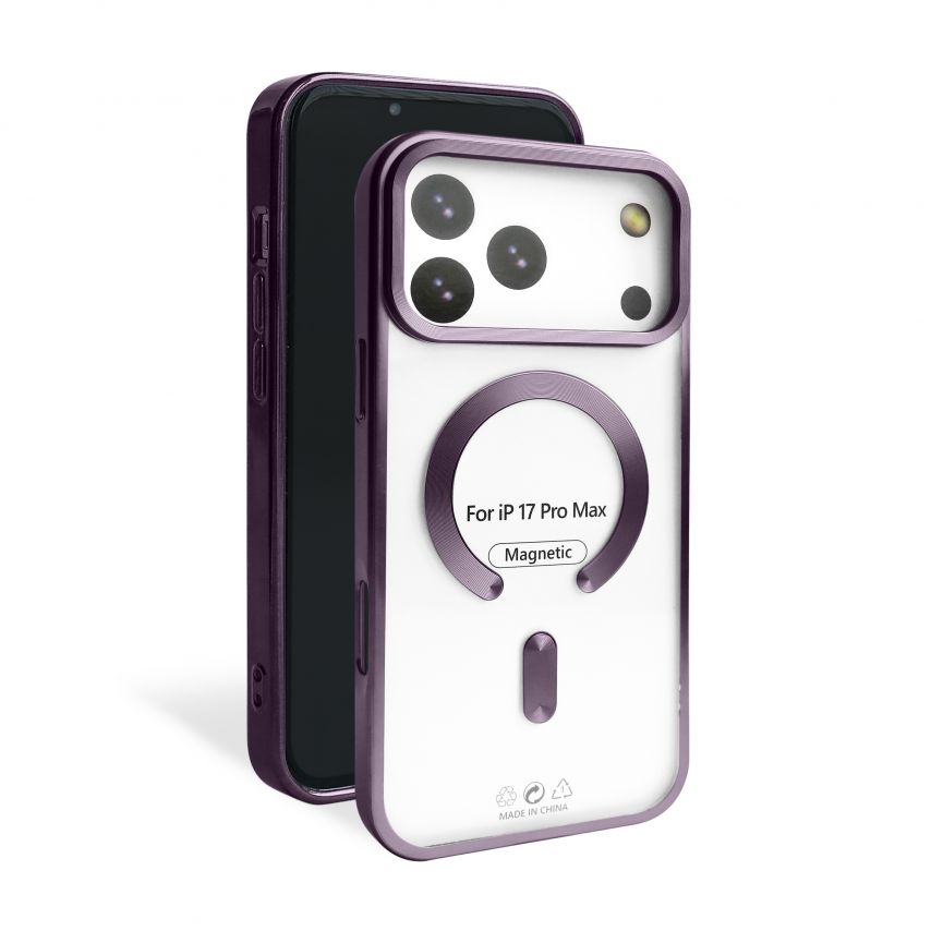 Чехол с функцией MagSafe для Apple iPhone 17 Pro Max violet (02) матовый