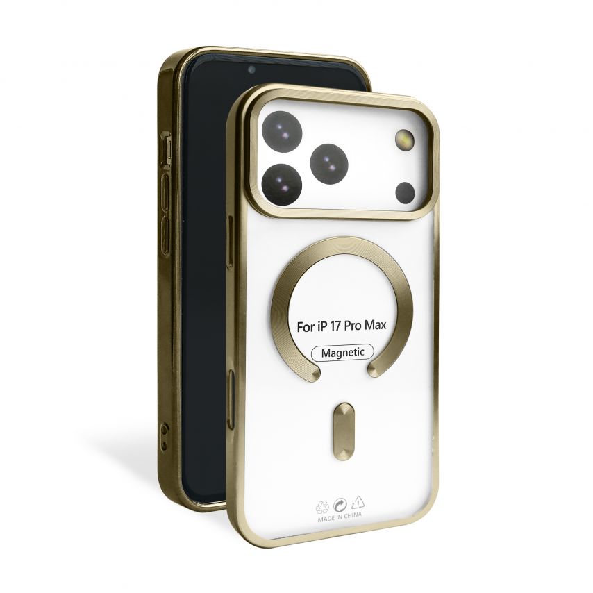 Чехол с функцией MagSafe для Apple iPhone 17 Pro Max gold (03) матовый