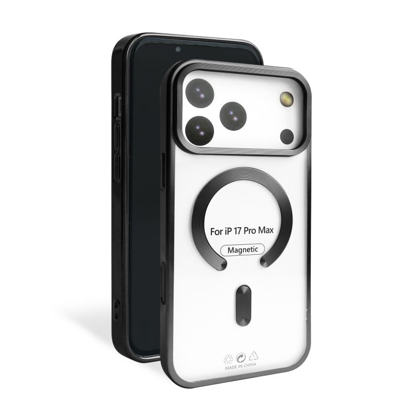Чехол с функцией MagSafe для Apple iPhone 17 Pro Max black (09) матовый