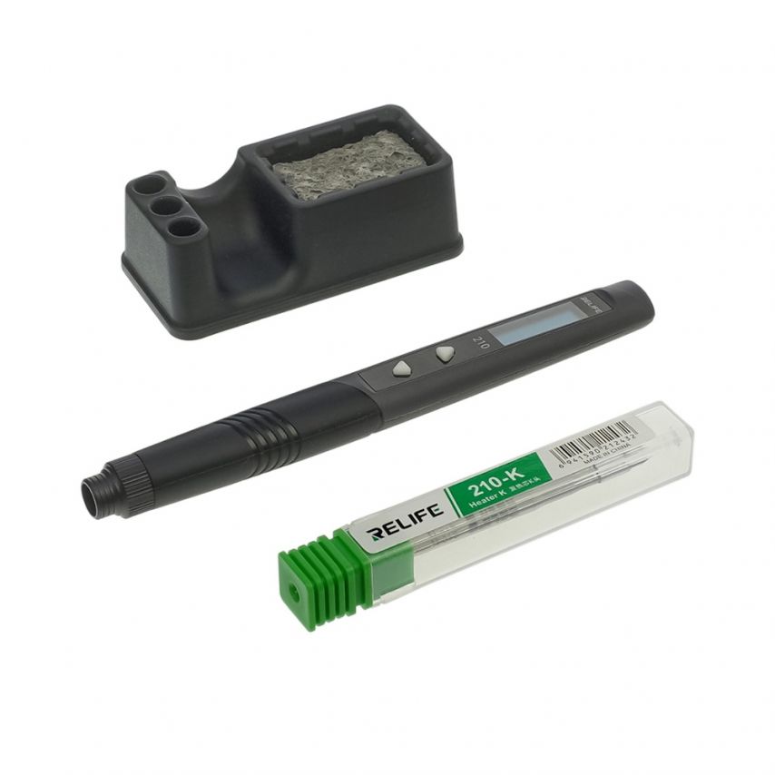 Паяльник Relife 210 (прецизионный, портативный, Type-C, 9-12V, 60W, регулировка t 80-420 ℃)