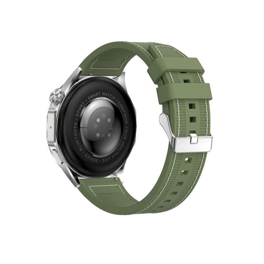 Смарт-часы (Smart Watch) XO Watch4 Amoled silver (ремешок green)