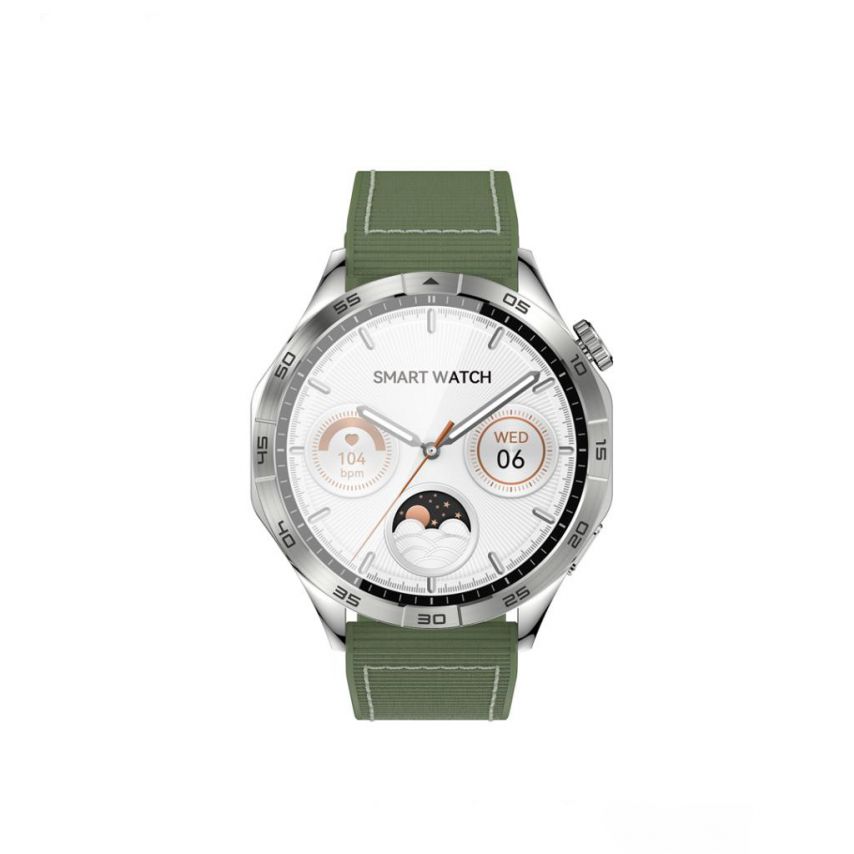 Смарт-часы (Smart Watch) XO Watch4 Amoled silver (ремешок green)