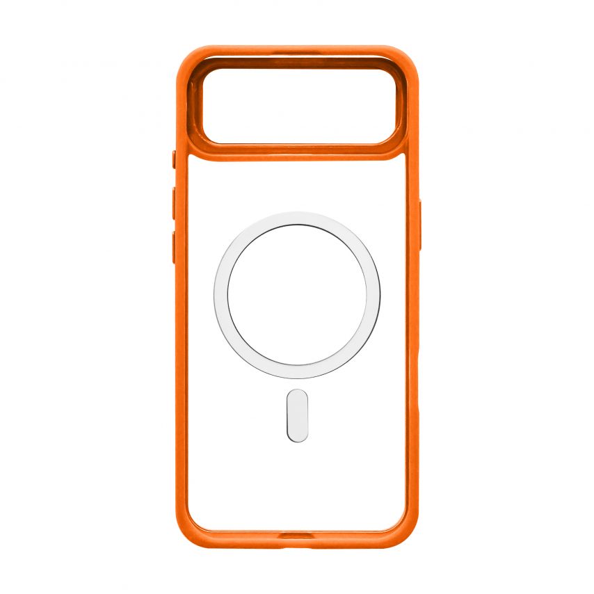 Чехол с функцией MagSafe для Apple iPhone 17 Air с подставкой и защитой для камер orange (07)