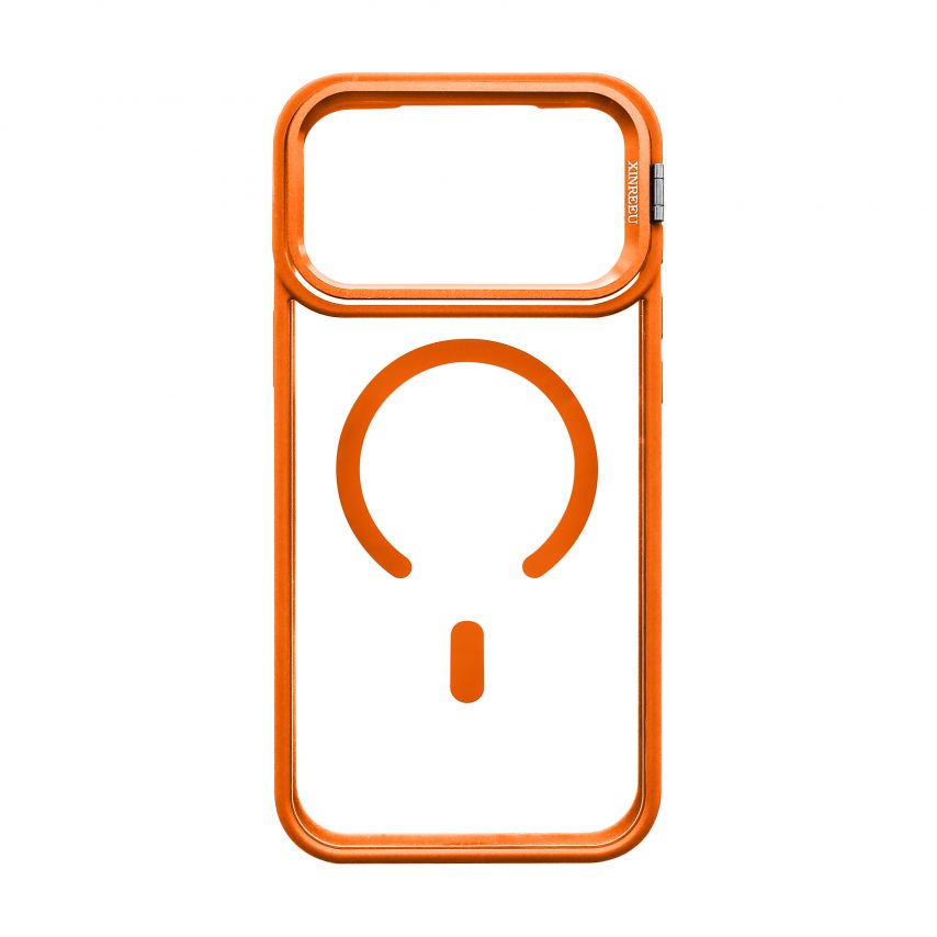 Чохол з функцією MagSafe для Apple iPhone 17 Pro Max з підставкою та захистом для камер orange (07)