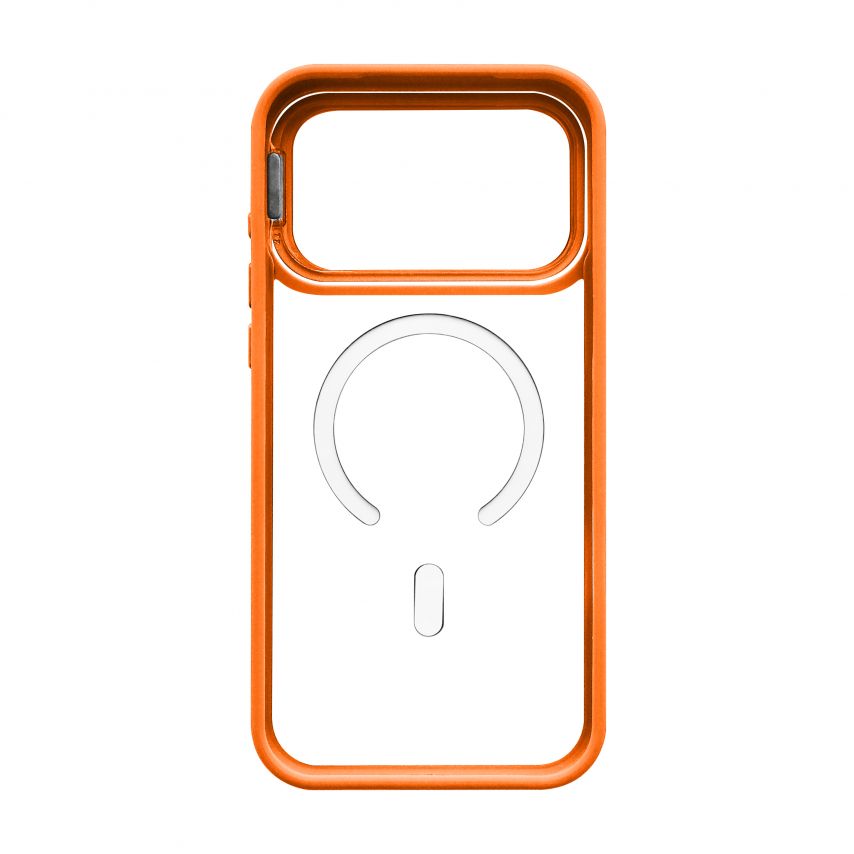 Чохол з функцією MagSafe для Apple iPhone 17 Pro Max з підставкою та захистом для камер orange (07)