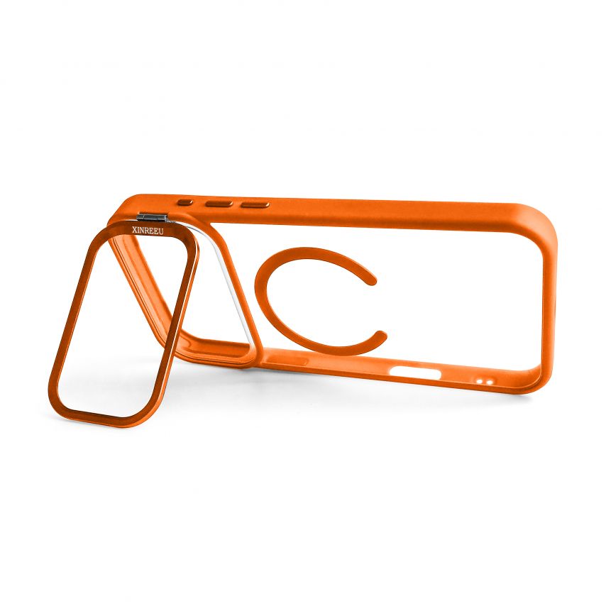 Чохол з функцією MagSafe для Apple iPhone 17 Pro Max з підставкою та захистом для камер orange (07)
