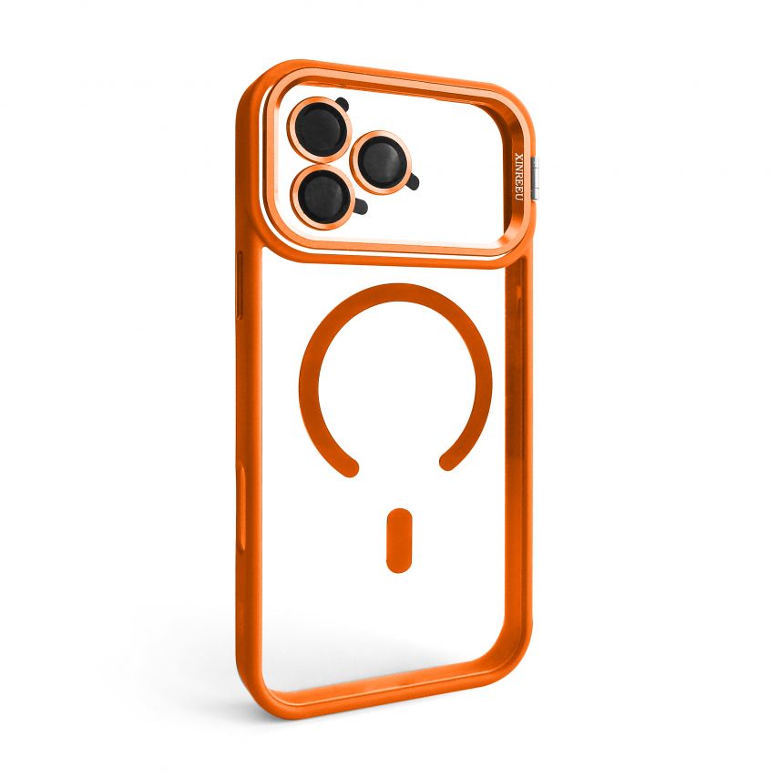 Чохол з функцією MagSafe для Apple iPhone 17 Pro Max з підставкою та захистом для камер orange (07)