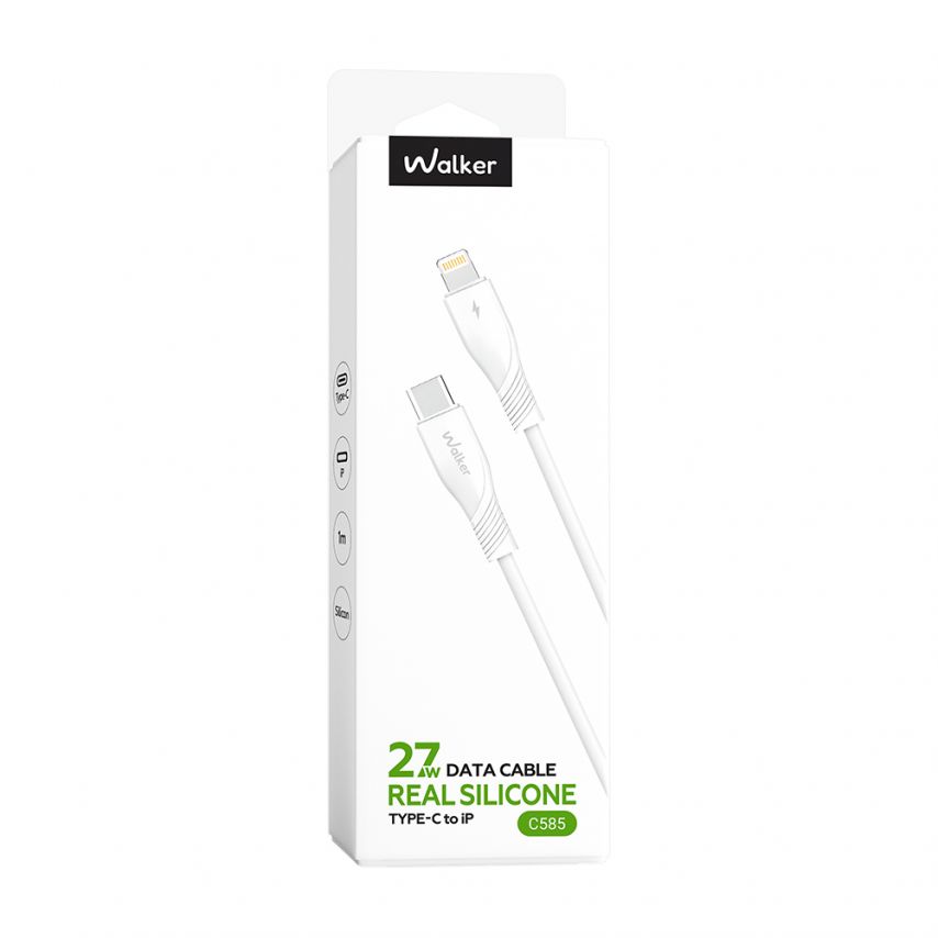 Кабель USB WALKER C585 Type-C to Lightning 27W 1m white