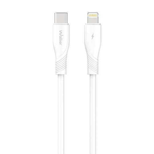 Кабель USB WALKER C585 Type-C to Lightning 27W 1m white - купить за 221.50 грн в Киеве, Украине