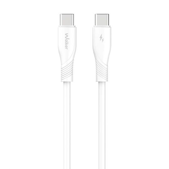 Кабель USB WALKER C585 Type-C to Type-C 60W 1m white - купить за 221.50 грн в Киеве, Украине