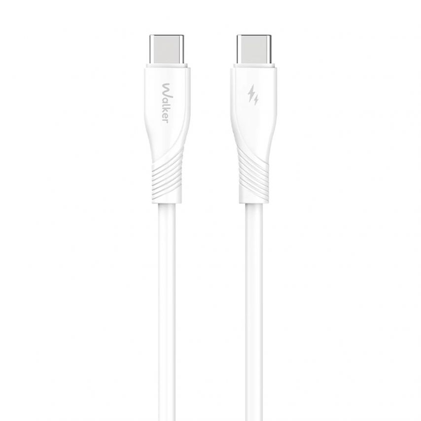 Кабель USB WALKER C585 Type-C to Type-C 60W 1m white