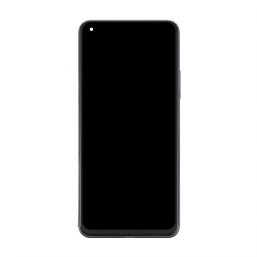 Дисплей (LCD) для Xiaomi Mi 11 Lite, Mi 11 Lite 5G, 11 Lite 5G NE з тачскріном та рамкою black Service Original