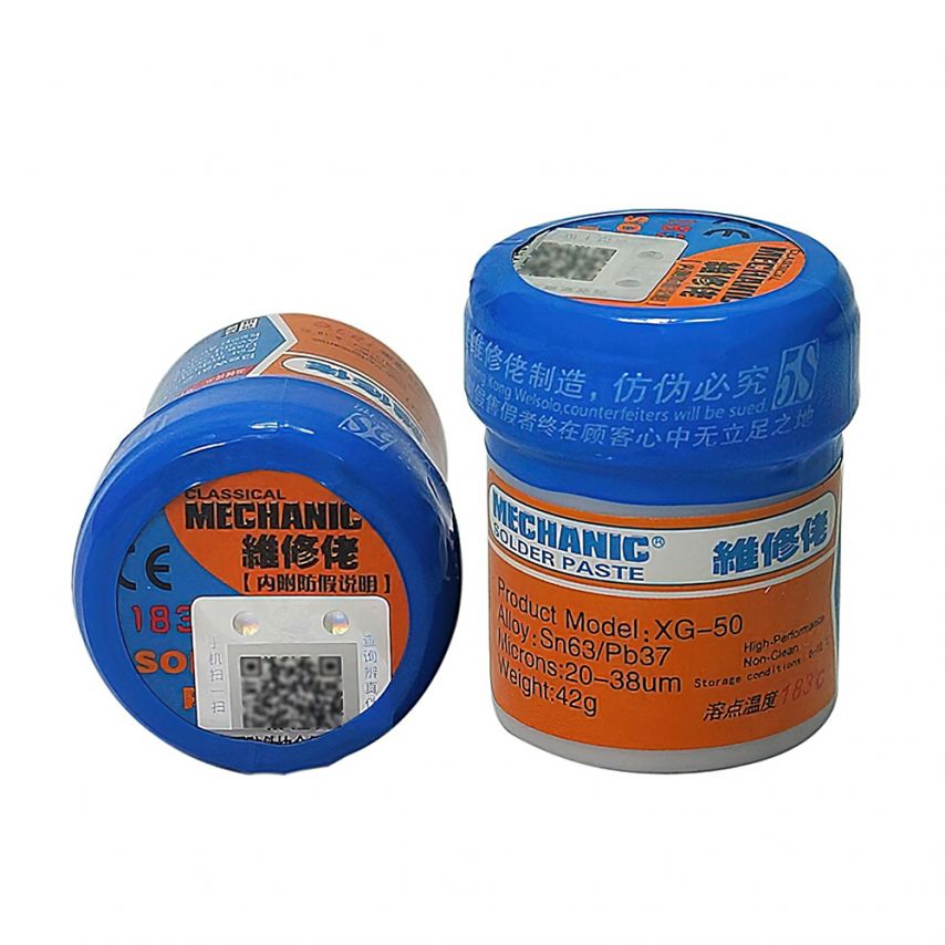 Паста BGA Mechanic XG-50 (Sn 63%, Pb 37%, 183 °C, 35гр)