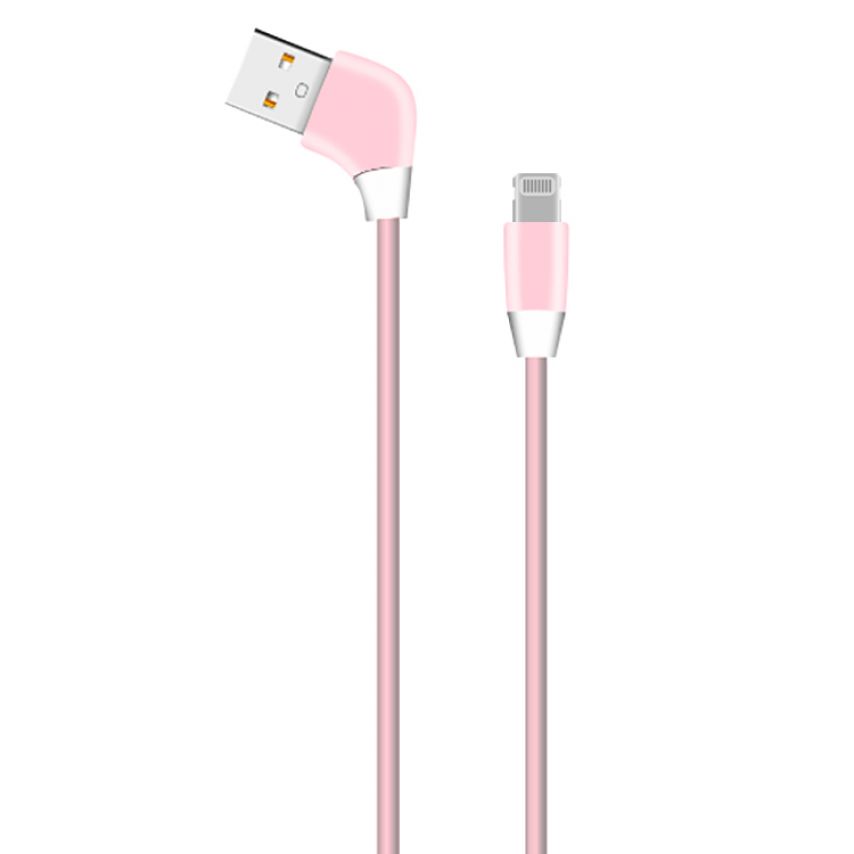 Кабель USB WALKER C340 Lightning pink