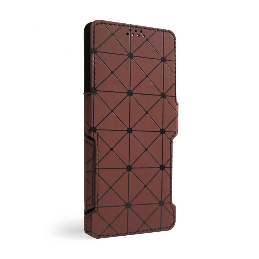 Чохол-книжка Status (18:9) 6.2'' ромб brown