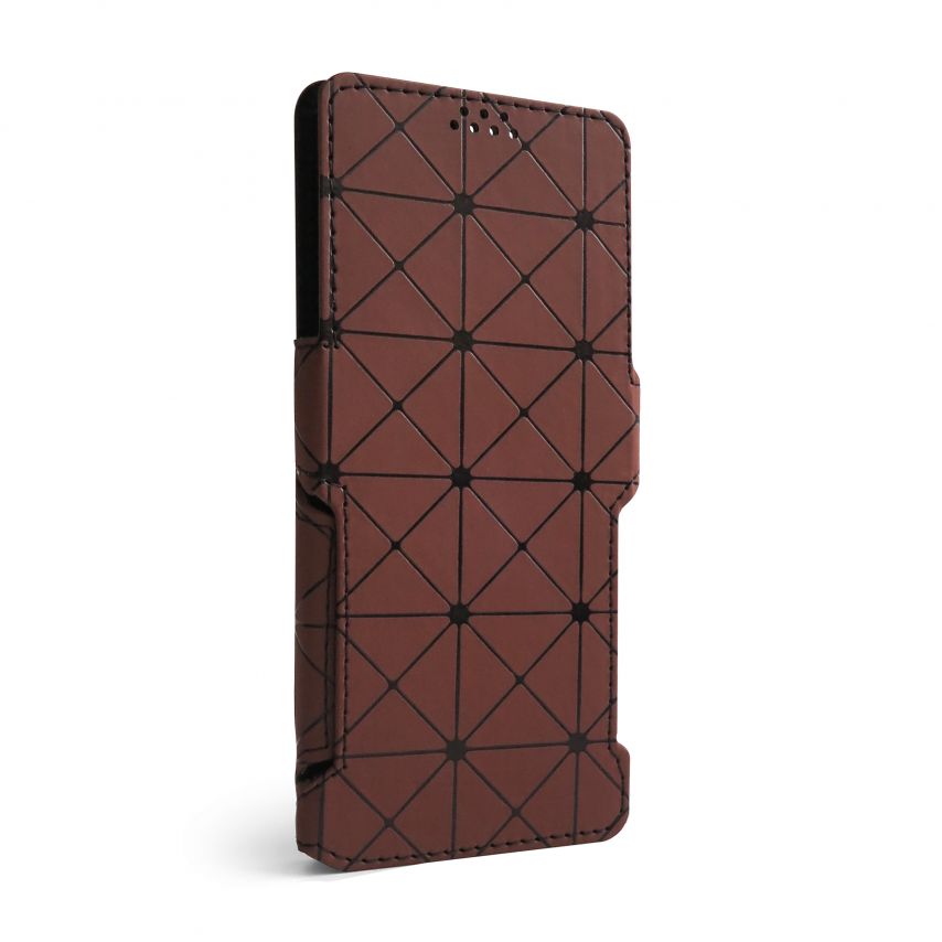 Чехол-книжка Status (18:9) 6.5'' ромб brown