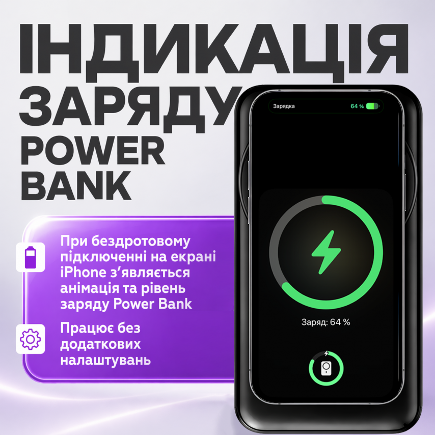 Power Bank WALKER WB-710 10000mAh Magsafe з підставкою black