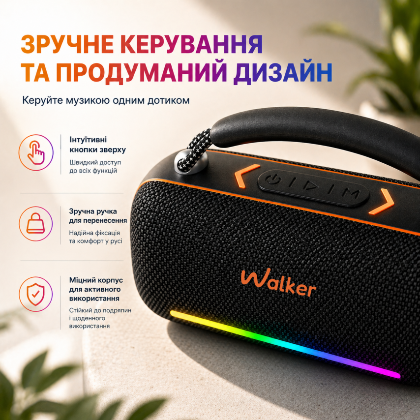 Портативная колонка WALKER WSP-750 60W