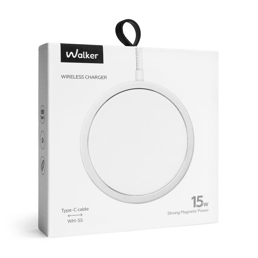 Беспроводное зарядное устройство WALKER WH-55 15W MagSafe white