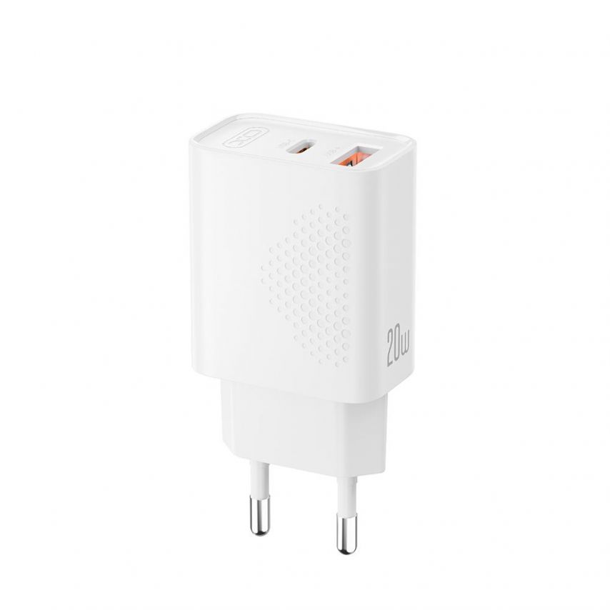 Мережевий зарядний пристрій (адаптер) XO L161 PD_20W / QC3.0_18W white