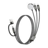 Бездротовий зарядний пристрій XO CX040 USB-A/USB-C 3в1 (AppleWatch + 100W Type-C cable + Lightning cable) black