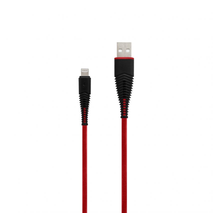 Кабель USB WALKER C550 Lightning red