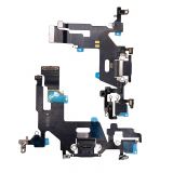 Шлейф для Apple iPhone 11 з роз'ємом зарядки black Original Quality