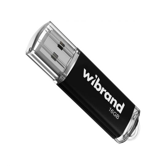 Флеш-пам'ять USB Wibrand Сougar 16GB USB 2.0 black - купити за 253.08 грн у Києві, Україні
