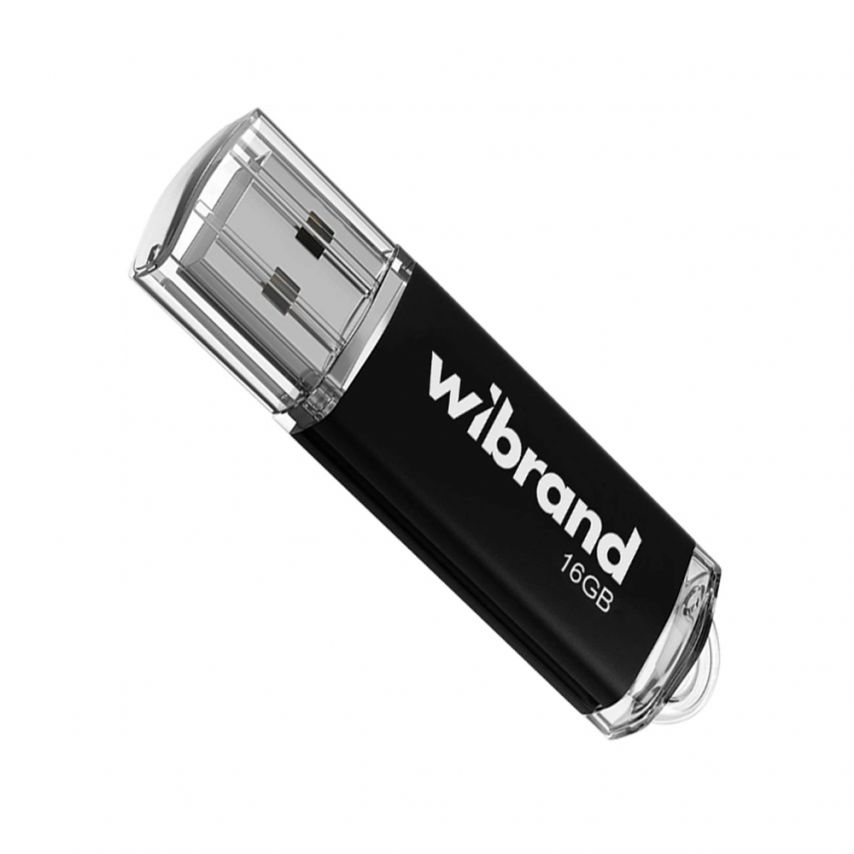 Флеш-пам'ять USB Wibrand Сougar 16GB USB 2.0 black