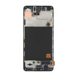 Дисплей (LCD) для Samsung Galaxy A51/A515 (2019) с тачскрином и рамкой (с бузером, кабелем кнопки и вибрацией) black (Oled) FLYCDI
