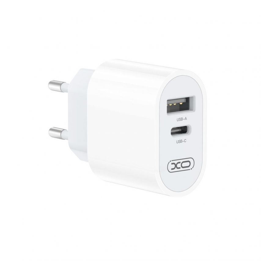 Сетевое зарядное устройство (адаптер) XO L97 PD / QC3.0 / 2.4A Max + Data Cable USB to Micro white