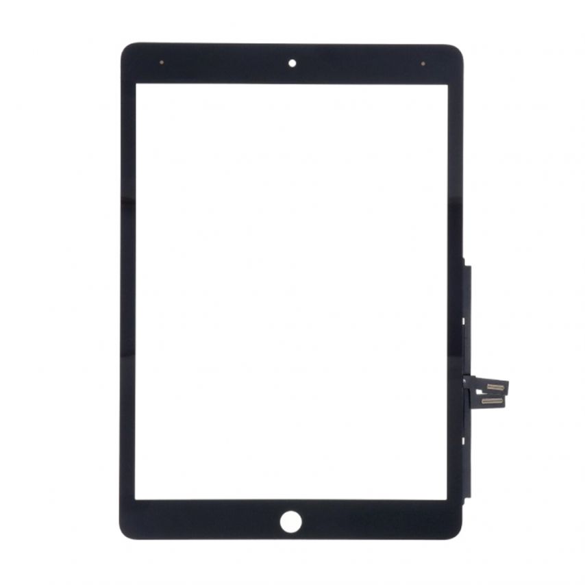 Тачскрін (сенсор) для Apple iPad 10.2 2021 (A2602, A2603, A2604, A2605) Full зі шлейфом, кнопкою меню та мікросхемою black High Quality