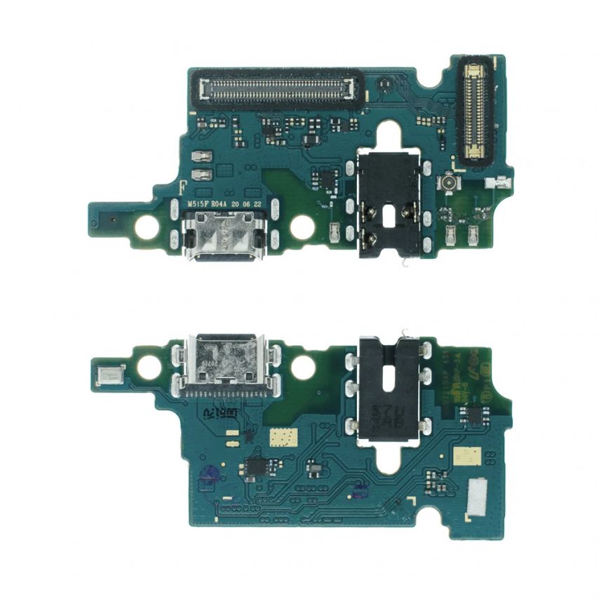Шлейф (нижня плата) для Samsung Galaxy M51/M515 (2020) з роз'ємом живлення, гарнітури та мікрофоном Original Quality
