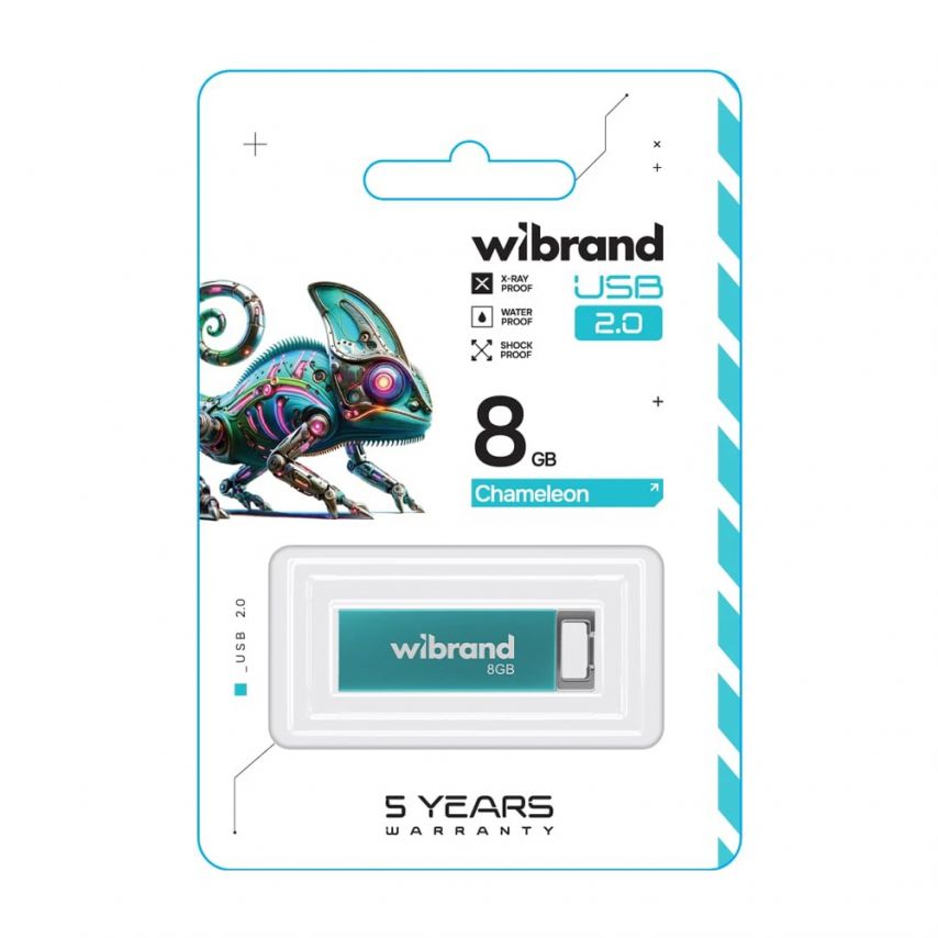 Флеш-память USB Wibrand Chameleon 8GB USB 2.0 light blue