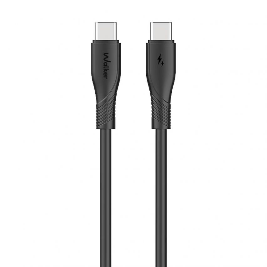 Кабель USB WALKER C585 Type-C to Type-C 60W 2m black