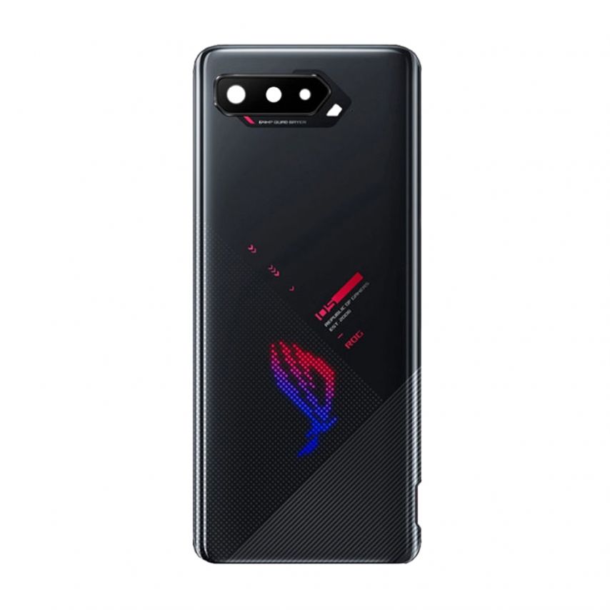 Задня кришка Asus ROG Phone 5 ZS673KS (зі склом камери) phantom black Original Quality