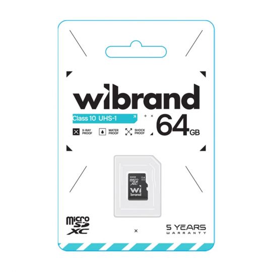 Карта пам'яті Wibrand MicroSDHC 64GB UHS-I Class 10 - купити за 418.64 грн у Києві, Україні