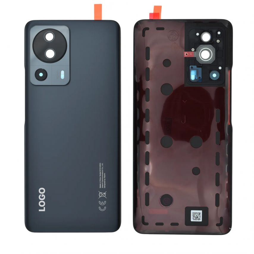 Задня кришка для Xiaomi 13 Lite зі склом камери black Original Quality