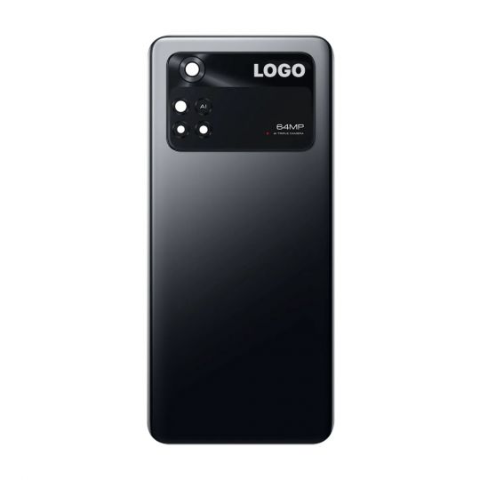 Задня кришка для Xiaomi Poco M4 Pro 4G зі склом камери black Original Quality - купити за 405.90 грн у Києві, Україні