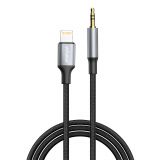 Аудіокабель WALKER A760 3.5mm - Lightning black