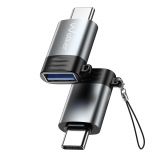 Переходник OTG WALKER WTG-01 USB2.0 to Type-C black/grey