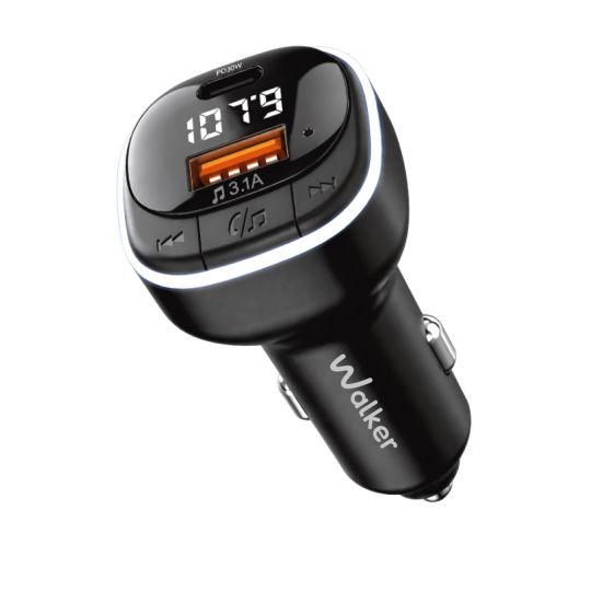 FM-трансмітер WALKER WFM-530 black - купити за 507.10 грн у Києві, Україні