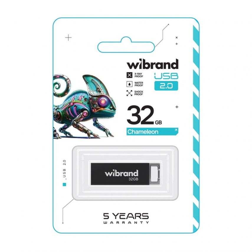 Флеш-пам'ять USB Wibrand Chameleon 32GB USB 2.0 black