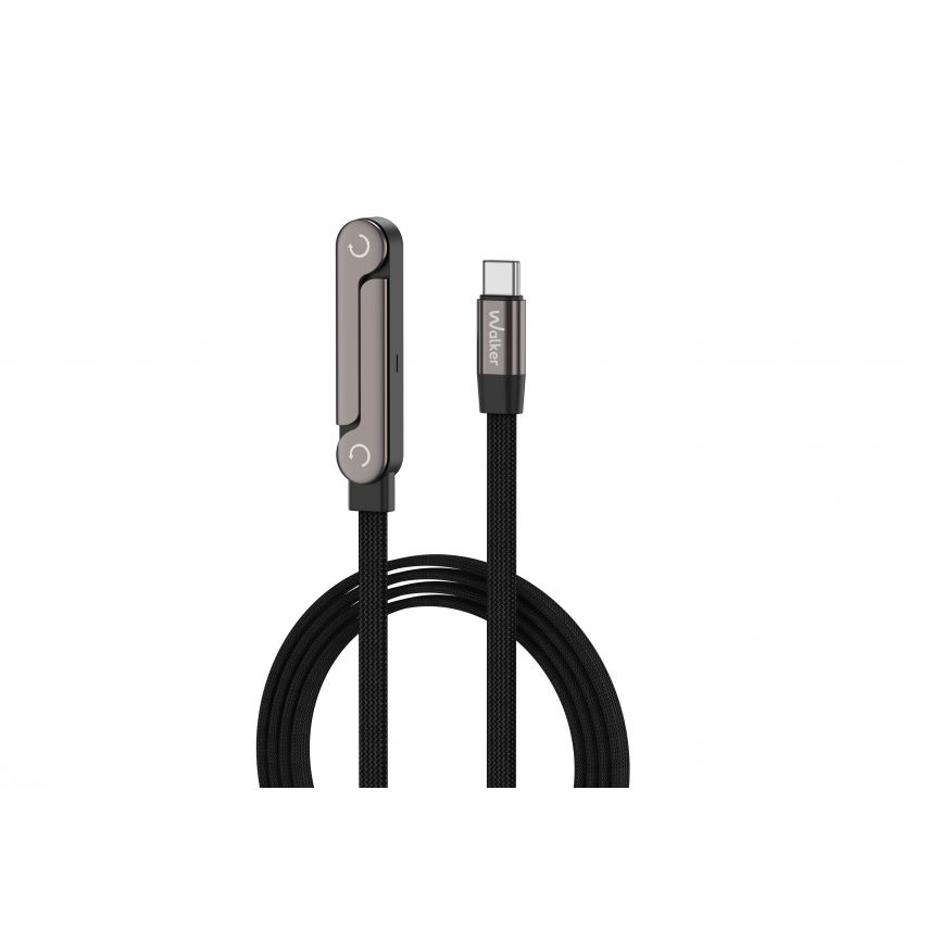 Кабель USB WALKER C880 Type-C to Type-C з підставкою 1.5m black