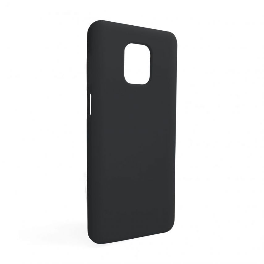 Чехол Full Silicone Case для Xiaomi Redmi Note 9 Pro black (01) (без логотипа)