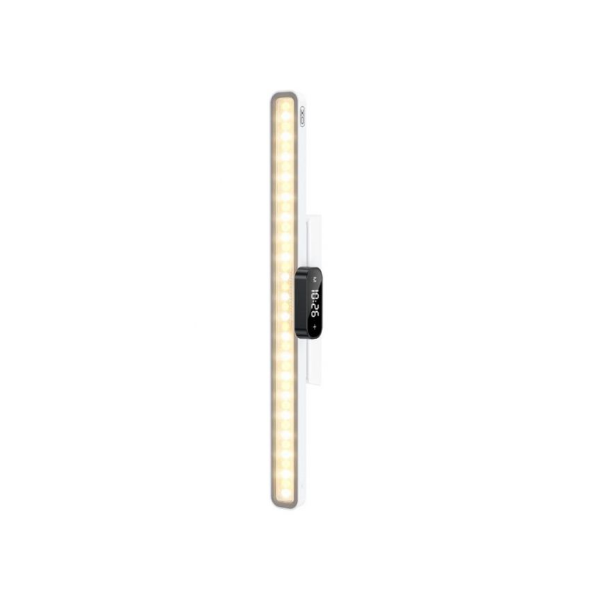 Магнітна LED-лампа XO OZ18 з годинником 3600mAh white