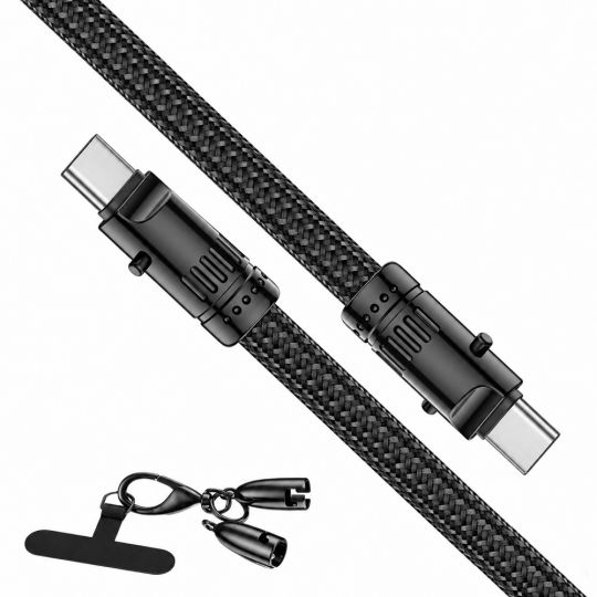 Кабель USB XO NB-Q288B 60W Type-C to Type-C black - купити за 450.00 грн у Києві, Україні