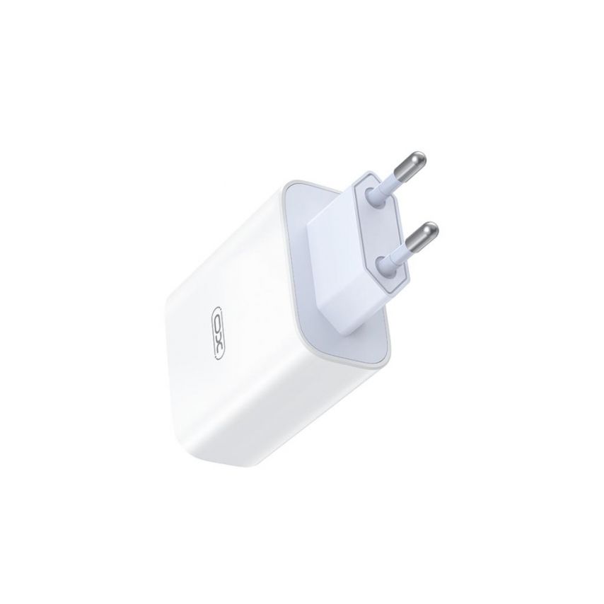 Мережевий зарядний пристрій (адаптер) 2в1 XO L164 1USB / 120W + Data Cable USB to Type-C white